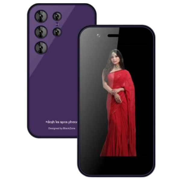 SiaVolt Miniature 3 Inch Display Mini Smartphone | 3GB RAM & 16GB ROM | 5MP Front & 8MP Triple Rear Camera, Purple