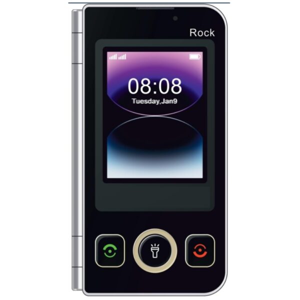 SiaVolt All New FOLD PRO Dual Display Keypad Mobile Phone With 2.8" & 2.4" Big Display | Flip Fold Feature Phone | Silver