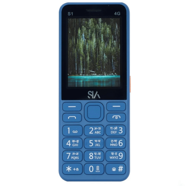 SiaVolt Latest S1 4G Working Dual Sim Keypad Mobile With 2.4" Display, Blue