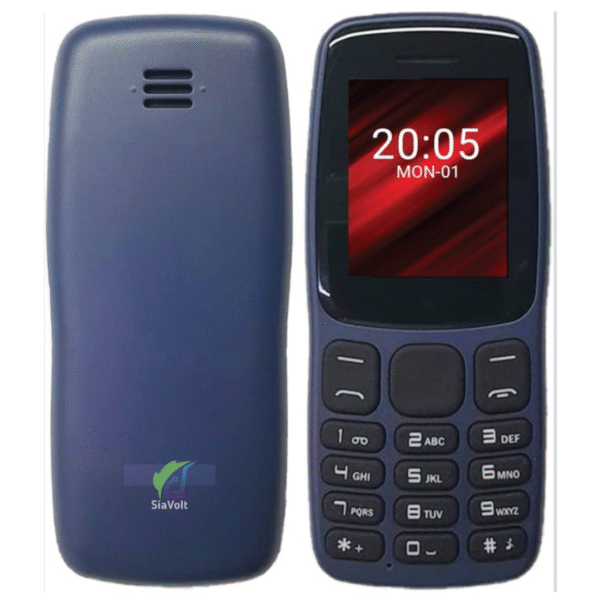 SiaVolt K14 1.8" Dual Sim Keypad Mobile Phone | 1000mAh Battery, Expandable Memory | FM Radio, Music Player | Durable Keypad | Blue